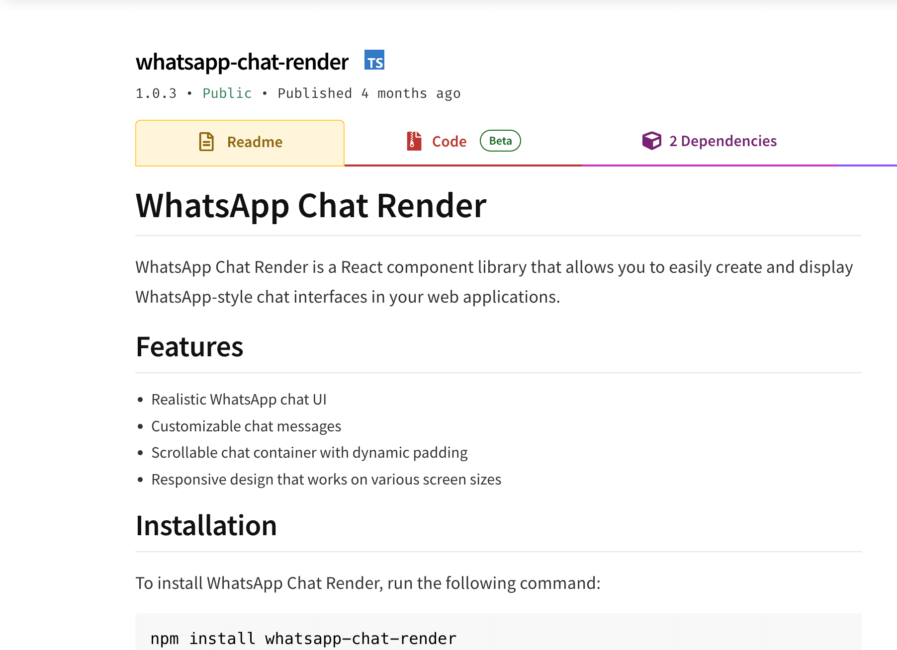 WhatsApp Chat Render